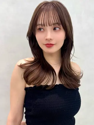 セミロング 🇰🇷韓国ヘア🤍 副店長/栗田のヘアスタイル