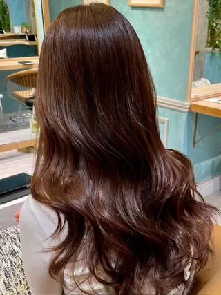 ロング カラー 山崎/ボブ縮毛矯正 レイヤー髪質改善のヘアスタイル