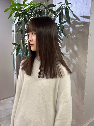 セミロング モデル募集中🥚福岡 kii anju🐄のヘアスタイル