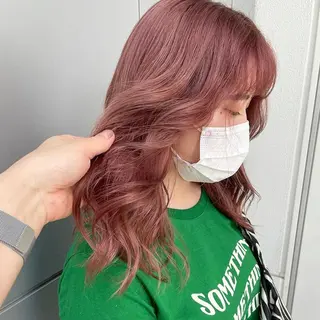 ミディアム カラー 髪質改善 Noe心斎橋店のヘアスタイル