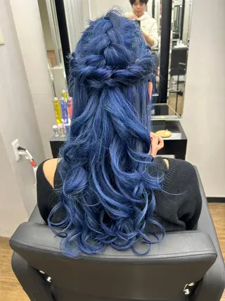 ロング ヘアアレンジ alpha. カラーエクステ下妻のヘアスタイル