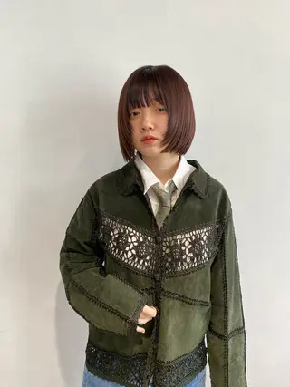 カラー ボブ/レイヤー /河内温太のヘアスタイル