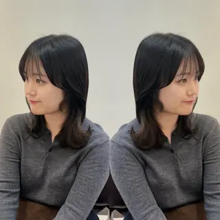 ミディアム カラー GO TODAY SHAiRE SALON 新宿店所属・Minami. 🩵 再現性特化ヘアのヘアスタイル