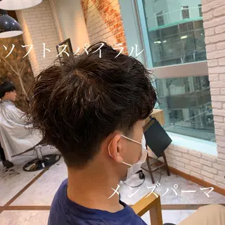 ショート パーマ メンズ aguhair jour所属・髪質改善/白髪ぼかし KENTAのヘアスタイル