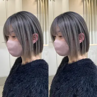 ショート カラー ヘアアレンジ ネイル マツエク・マツパ アイブロウ ハイライト、レイヤー カット/西梅田/中西のヘアスタイル