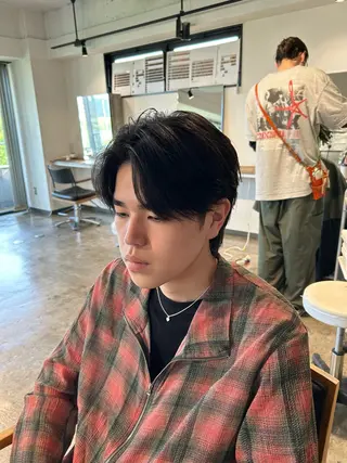 ショート パーマ メンズ become men's hair 名駅店所属・名駅/フェザーパーマ 韓国ヘア/森岡のヘアスタイル