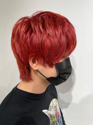 ショート カラー パーマ ヘアアレンジ メンズ パーソナルカラー合わ せたカラー🤍なつみのヘアスタイル