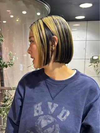 ミディアム レイヤー/ボブ /メンズ🪩KAYOのヘアスタイル