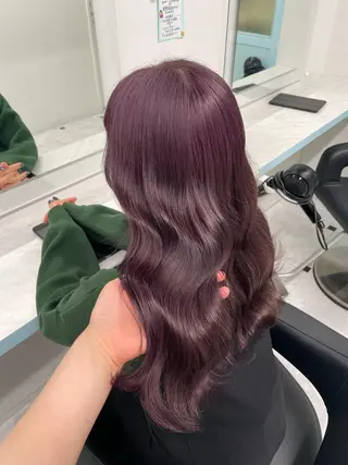 カラー 🎀愛されピンク ラベンダー💜ゆいのヘアスタイル