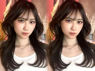 ロング カラー 山崎/ボブ縮毛矯正 レイヤー髪質改善のヘアスタイル