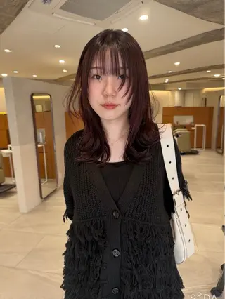 セミロング カラー kakeru レイヤー、ボブパーマのヘアスタイル