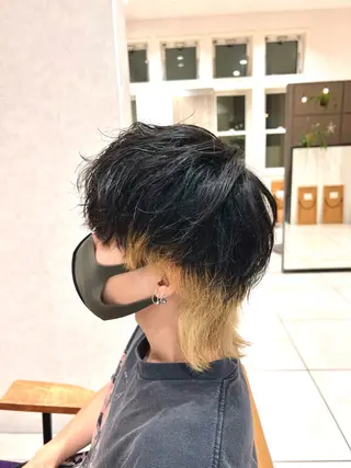 ミディアム メンズ レディースショート/ メンズパーマ/足立のヘアスタイル