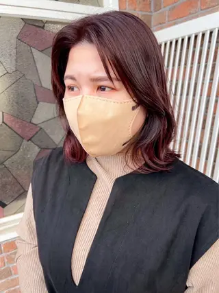 ミディアム カラー YURAGI🤍 SAEのヘアスタイル