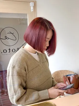 ミディアム 🧸🤍船橋/ボブ /toto.Momoのヘアスタイル
