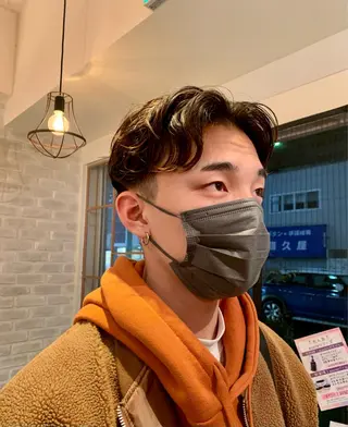 ショート パーマ メンズ 若林 良のヘアスタイル