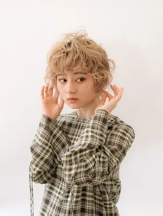 ショート パーマ VanCouncil 千種所属・大竹 穂香のヘアスタイル