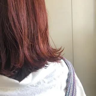 ミディアム カラー 水野 雪 /パーマ/暖色カラーのヘアスタイル