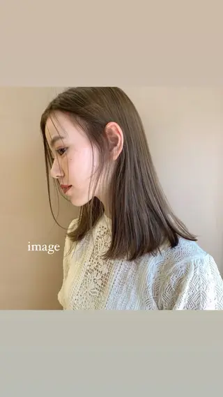 ミディアム カラー DIFINOaoyama所属・🎧ayaka/ボブ /透明感カラー🩵のヘアスタイル