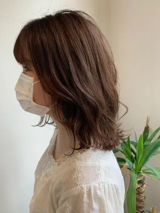 セミロング カラー "小顔カット" Fuko.のヘアスタイル