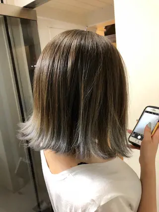 ミディアム カラー シェアサロン ルレイルのヘアスタイル