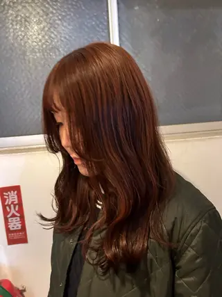 ミディアム カラー 愛結 暖色カラー🎀🩰のヘアスタイル