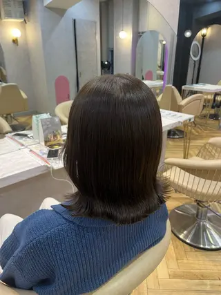 ミディアム カラー 韓国ヘア/艶髪/ 透明感カラー/つぐみのヘアスタイル