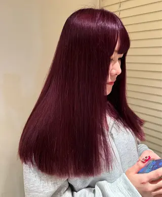 セミロング カラー 🪐韓国艶カラー 加野彩果🪐のヘアスタイル