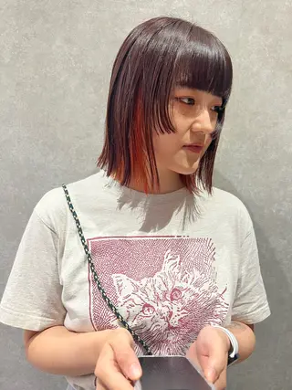 ミディアム カラー 韓国風デザイン 💐MIZUKI💐のヘアスタイル