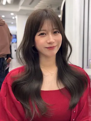 ロング カラー 韓国ヘア×顔まわり 🇰🇷和知拓郎のヘアスタイル