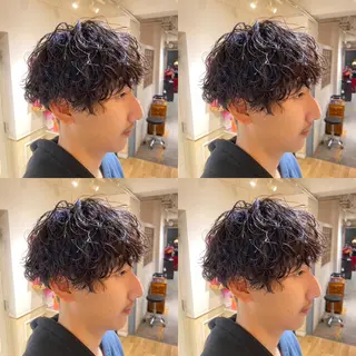 ショート パーマ メンズ ご予約 宜しくお願いします！のヘアスタイル