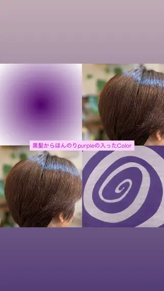 ショート カラー 美容室KURAKU 笹塚店所属・半澤 亜実🍀* ゚のヘアスタイル