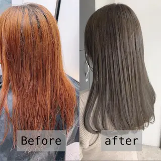 セミロング カラー サイドバング 🇰🇷沼田　拓斗のヘアスタイル