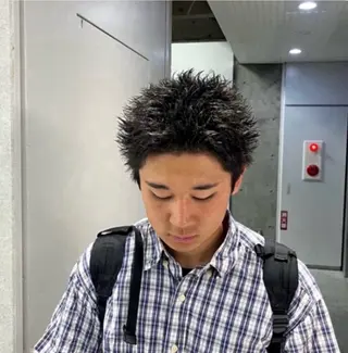 ショート カラー パーマ メンズ 🔥スパイキー 特化🔥菊水皐暉🔥のヘアスタイル