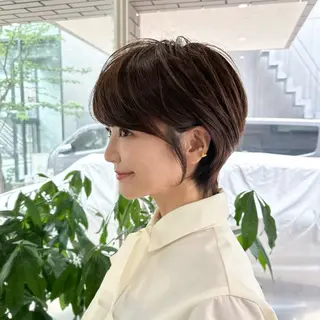 ショート 透明感カラー ふうか　渋谷のヘアスタイル