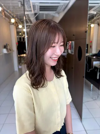 セミロング カラー 透明感カラー/ 寺田千雅子のヘアスタイル