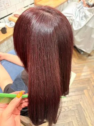 カラー 松原 結菜のヘアスタイル