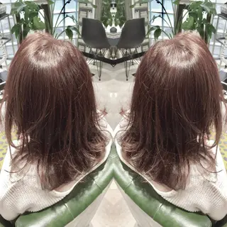 ミディアム カラー パーマ ヘアアレンジ tocca所属・毎月通える価格♪ 杉本真基のヘアスタイル