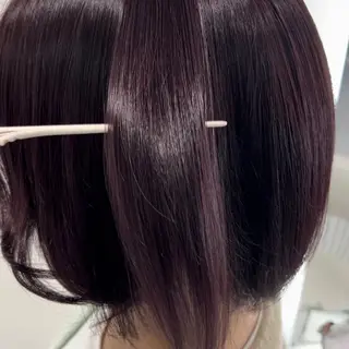 ショート カラー あやめ🪽 オリーブ/ハイトーンのヘアスタイル
