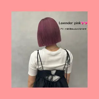 カラー aoi/暖色カラー/ プツッとボブ🎀のヘアスタイル