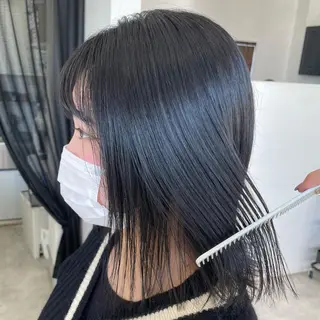 ミディアム カラー recipe 黒木 彩那のヘアスタイル