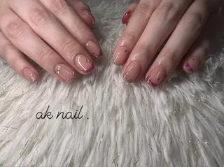 ミディアム ネイル ak nail .のネイルデザイン
