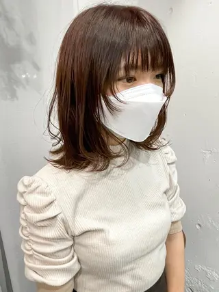 ミディアム 仙田 遥のヘアスタイル