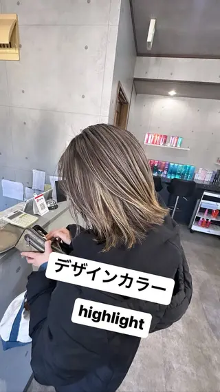 ミディアム REVE所属・馬場  麻応のヘアスタイル