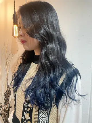 ロング カラー 京都美容師 塩のヘアスタイル