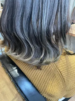 セミロング カラー パーマ ヘアアレンジ La fith hair cheval　熊本店所属・透明感カラー🧸🫧 WAKOのヘアスタイル