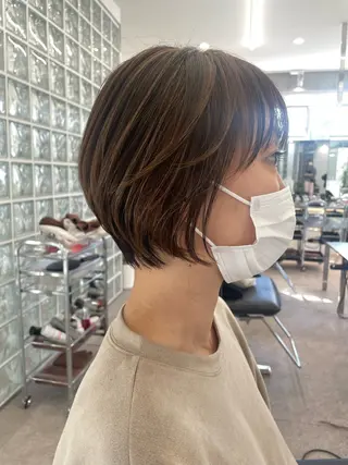 ショート cinq所属・ハイライトカラー ❤︎hirokoのヘアスタイル