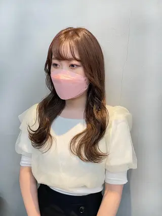 セミロング カラー 女性リピ90%🍨 🩷佐藤みずきのヘアスタイル