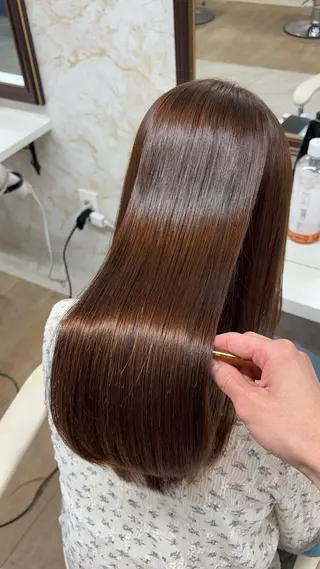 セミロング 髪質改善特化💫 韓国ヘアAyumuのヘアスタイル