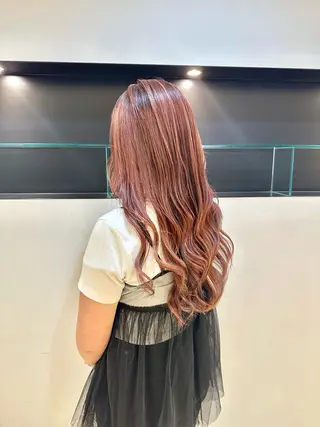 ロング カラー TAYA大阪上本町所属・【ダブルカラー/縮毛 矯正】十場のヘアスタイル