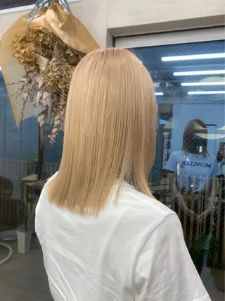 ミディアム カラー 🌱ブリーチ・透明感 カラー/mapi🦭のヘアスタイル